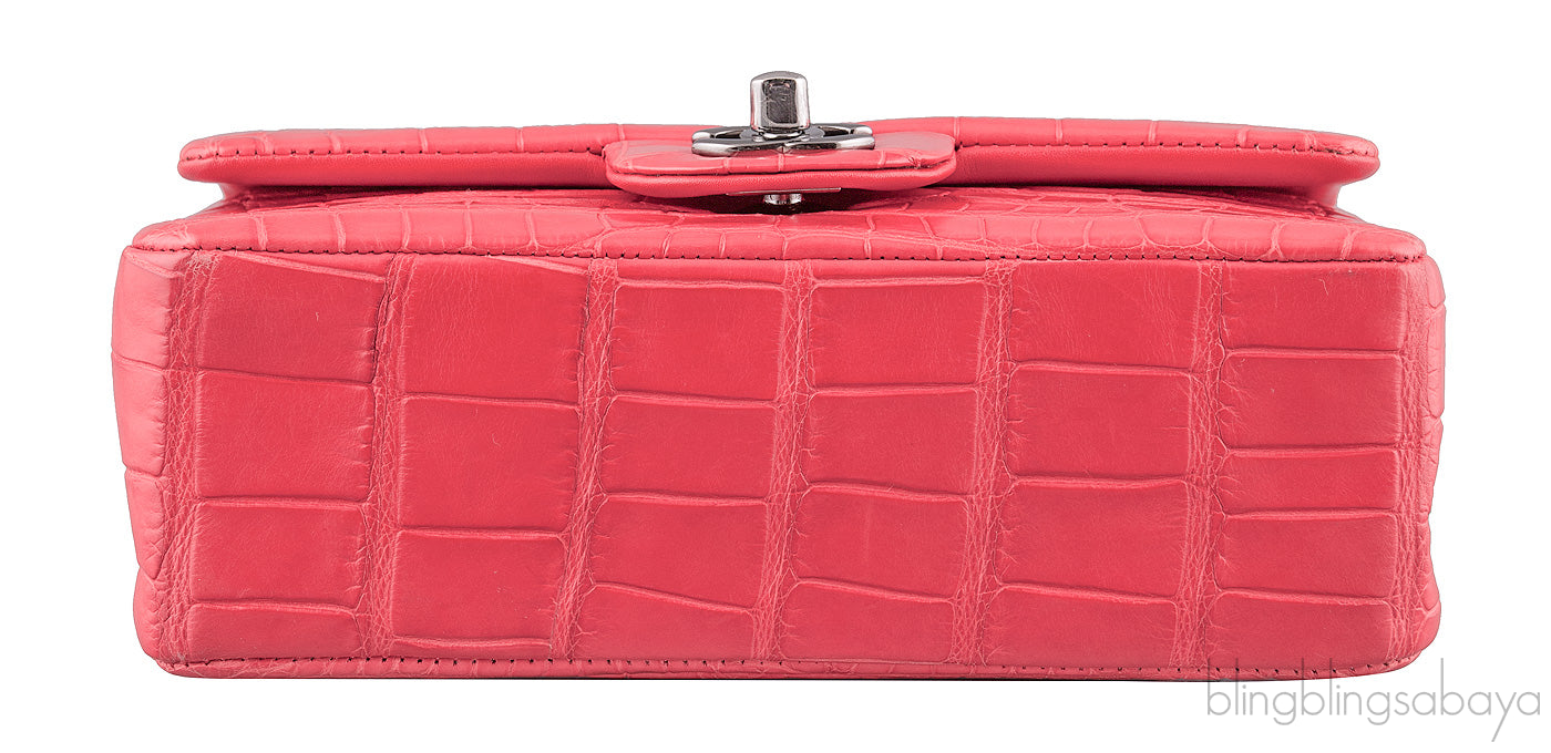 Bougainvillea Croc Mini Bag