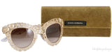 Cat Eye Filigree Gold Tone Sunglasses