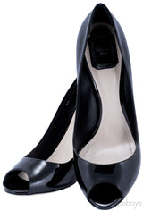 Black Patent Lucky Peep Toe