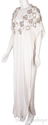 Off-white Sequin & Bead Emb. Dress