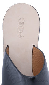 Hammered Gold Tone Wedge Mule
