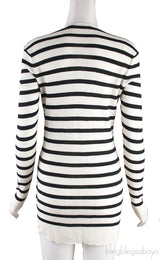 Stripe Ruffled Cardigan