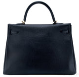 Kelly 35 Black Togo Retourne GHW