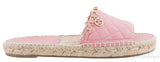 Pink Quilted Chain Slipper