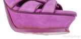 YVES SAINT LAURENT Purple Suede Tribute Sandals