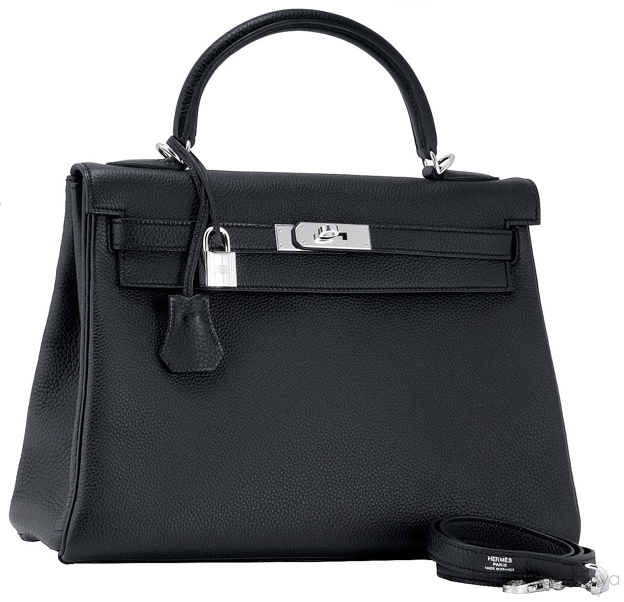 Kelly 32 Black Togo Retourne