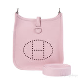 Hermès Mini Evelyne TPM 16 Rose Sakura Amazone Taurillon Clemence PHW