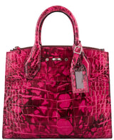 City Steamer Pink Crocodile Bag PM