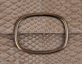 Roger Vivier Greyish Brown Python Shoulder Bag