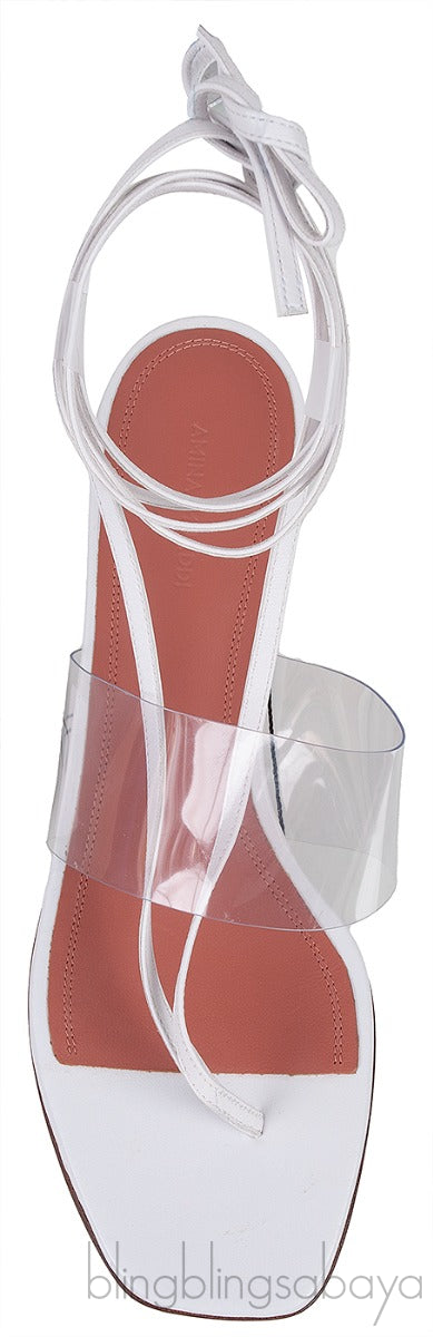 Zula White PVC Leather Sandals