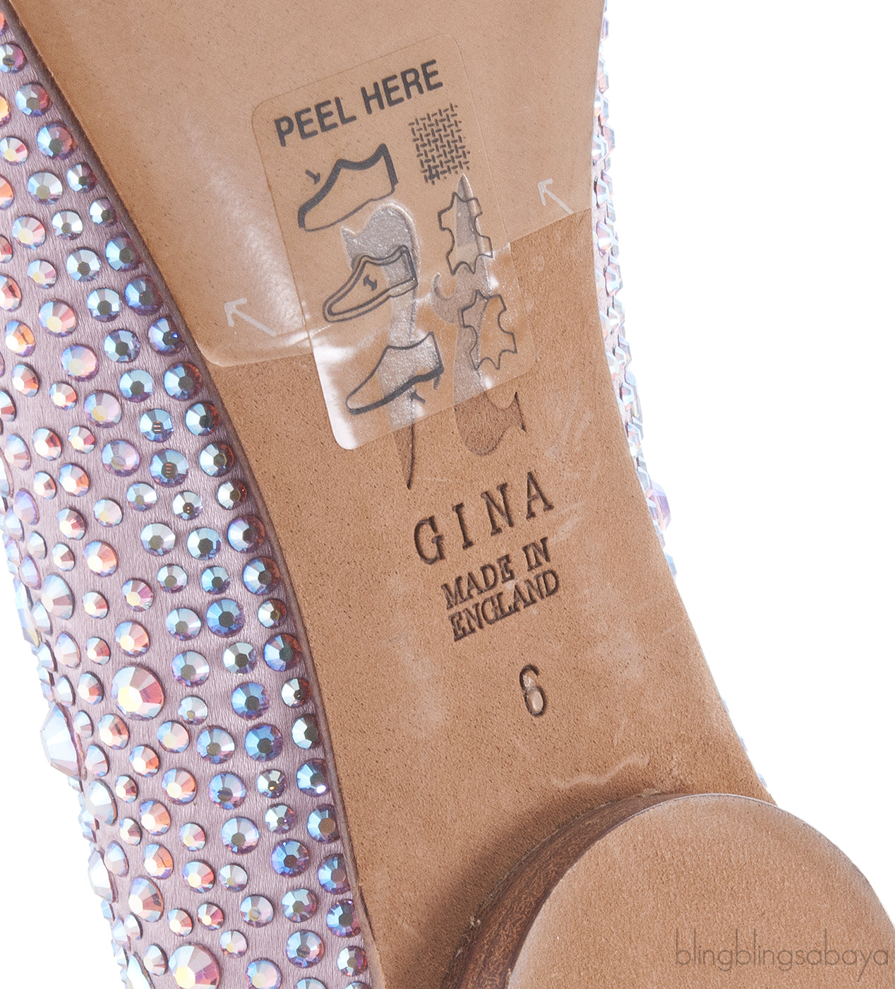 Gina Light Pink Crystal Ballet Shoes