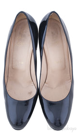 Midnight Blue Patent Leather Heels