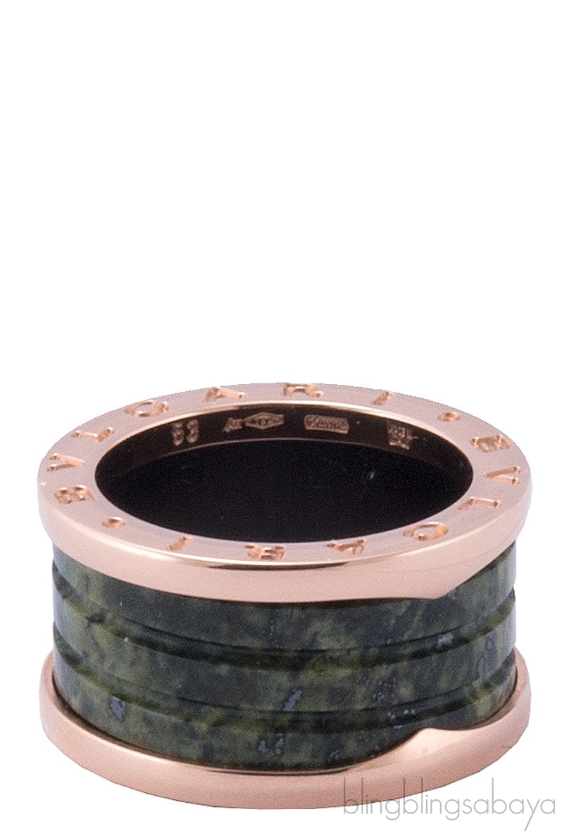B.Zero1 Rose Gold Marble Ring