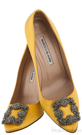 Yellow Satin Hangisi Pump