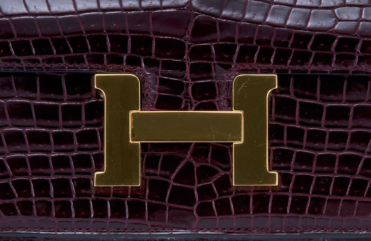 Constance Elan Crocodile Bordeaux