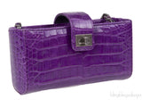 Chanel Purple Crocodile Phone Chain Pouch