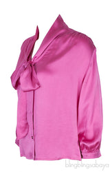 Pink Pussy Bow Blouse