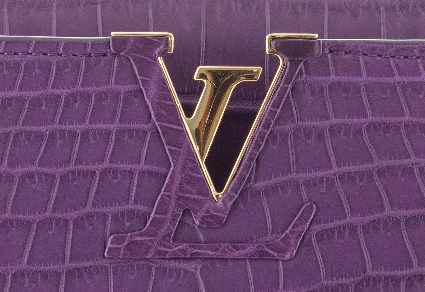 Purple Capucines Crocodile MM*