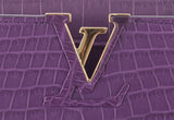 Purple Capucines Crocodile MM*