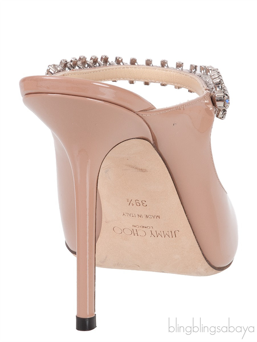 Bing 100 Crystal-Embellished Patent Leather Mules