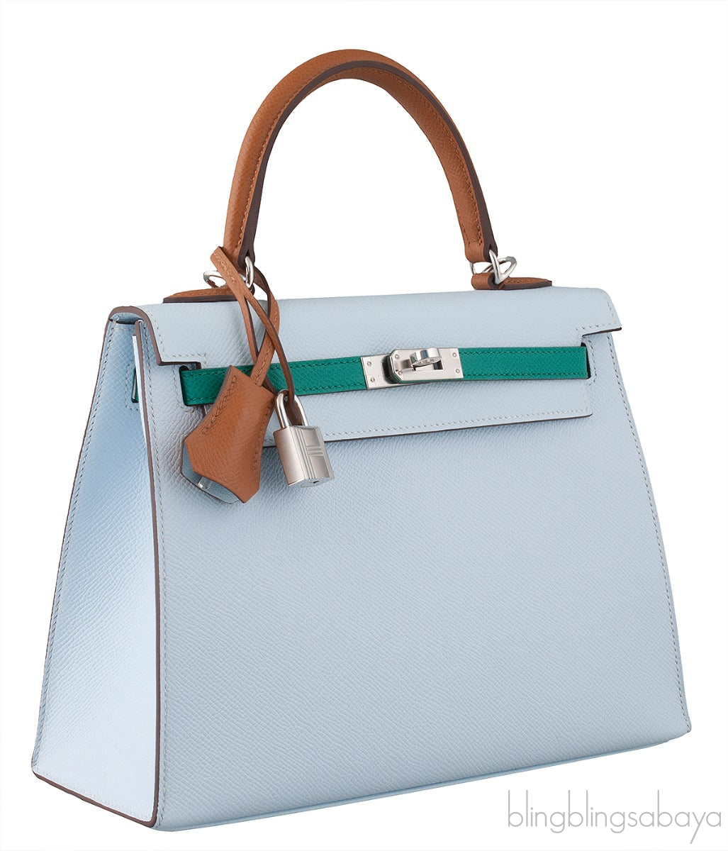 Kelly 25 Tri-color Epsom Sellier