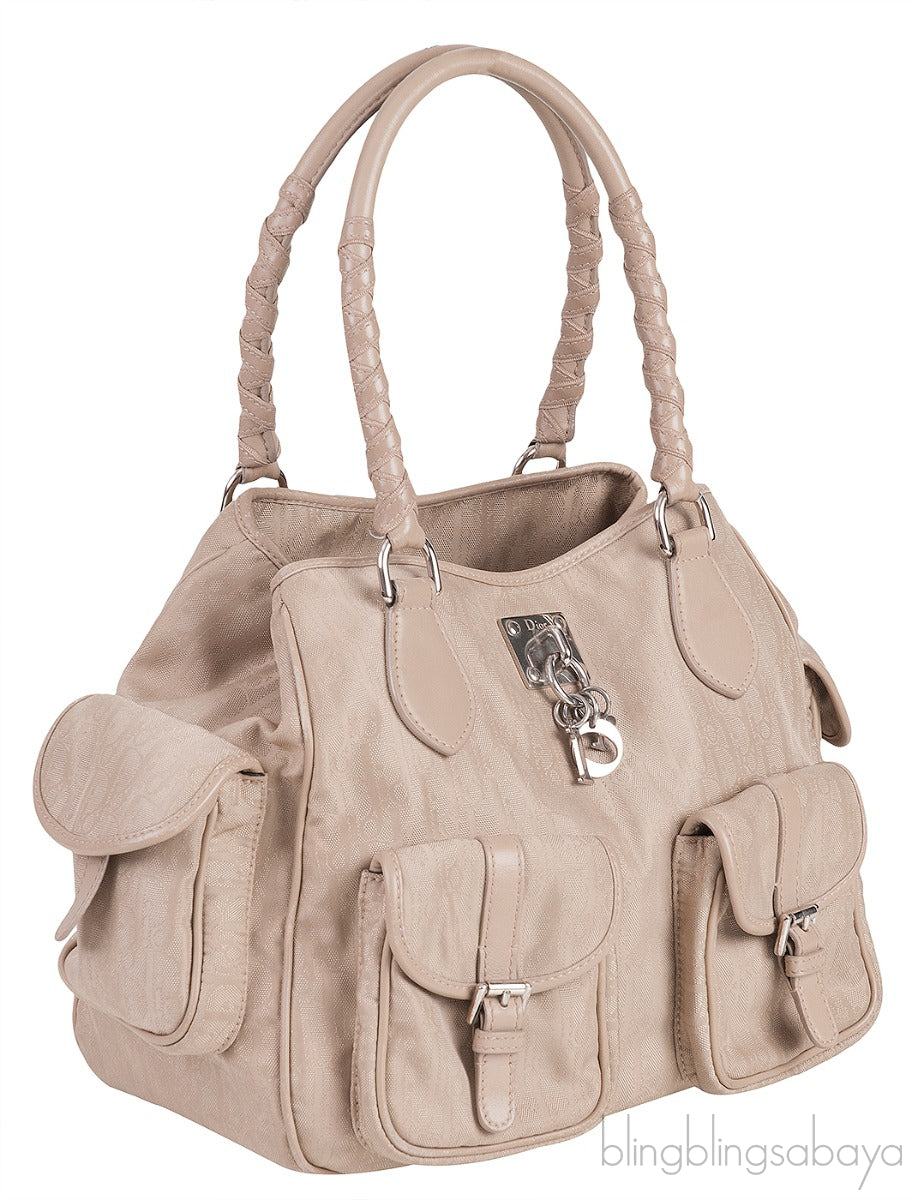 Christian Dior Oblique Canvas & Leather Multi-Pocket Bag