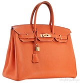 Birkin 35 Orange Togo GHW