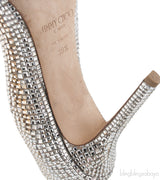 Bi-color Crystal Pointed Toe Heels