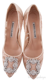 Floral Lace Beige Hangisi Pump