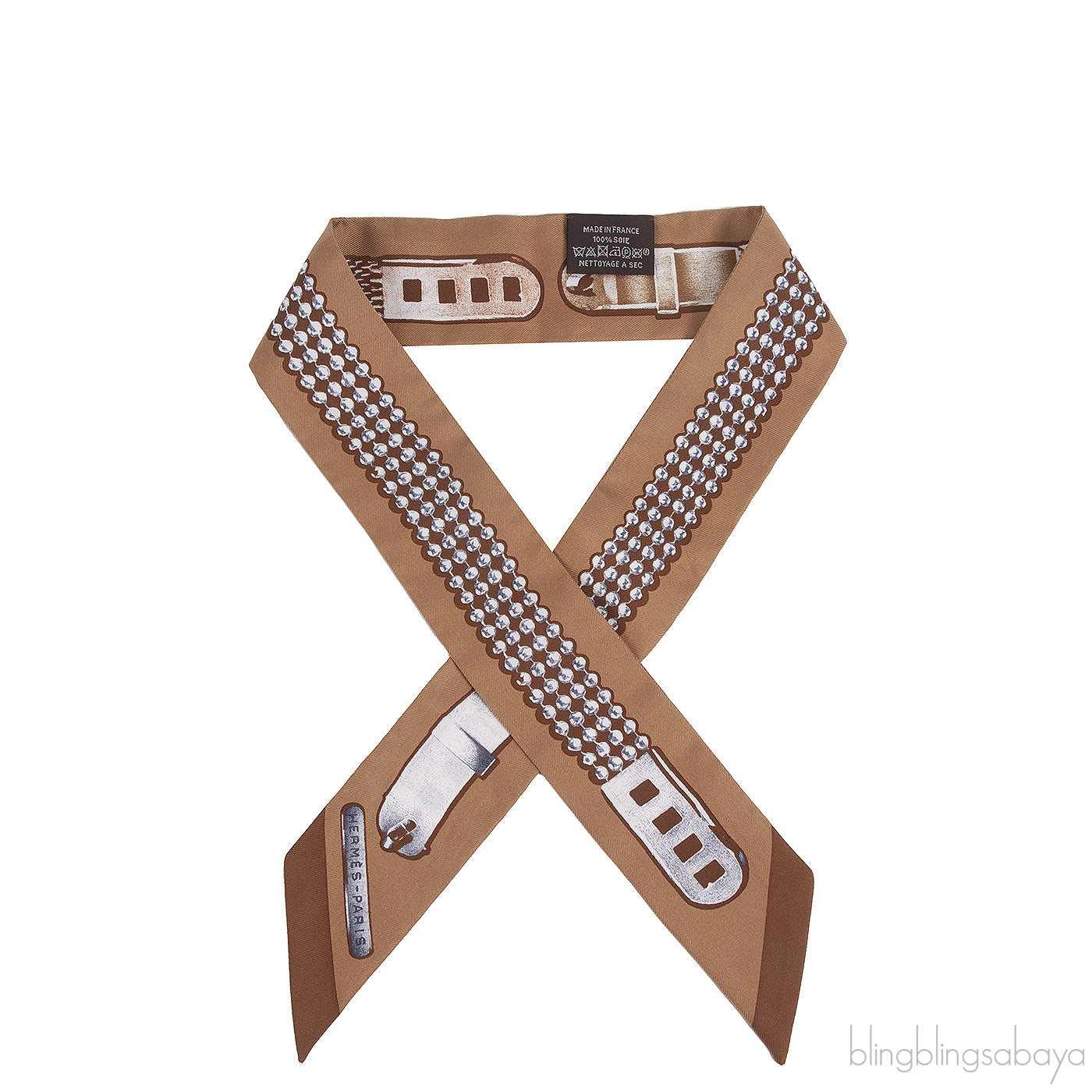 Hermes Strap Print Twilly