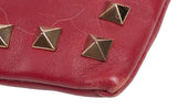 Dark Red Rockstud Large Clutch