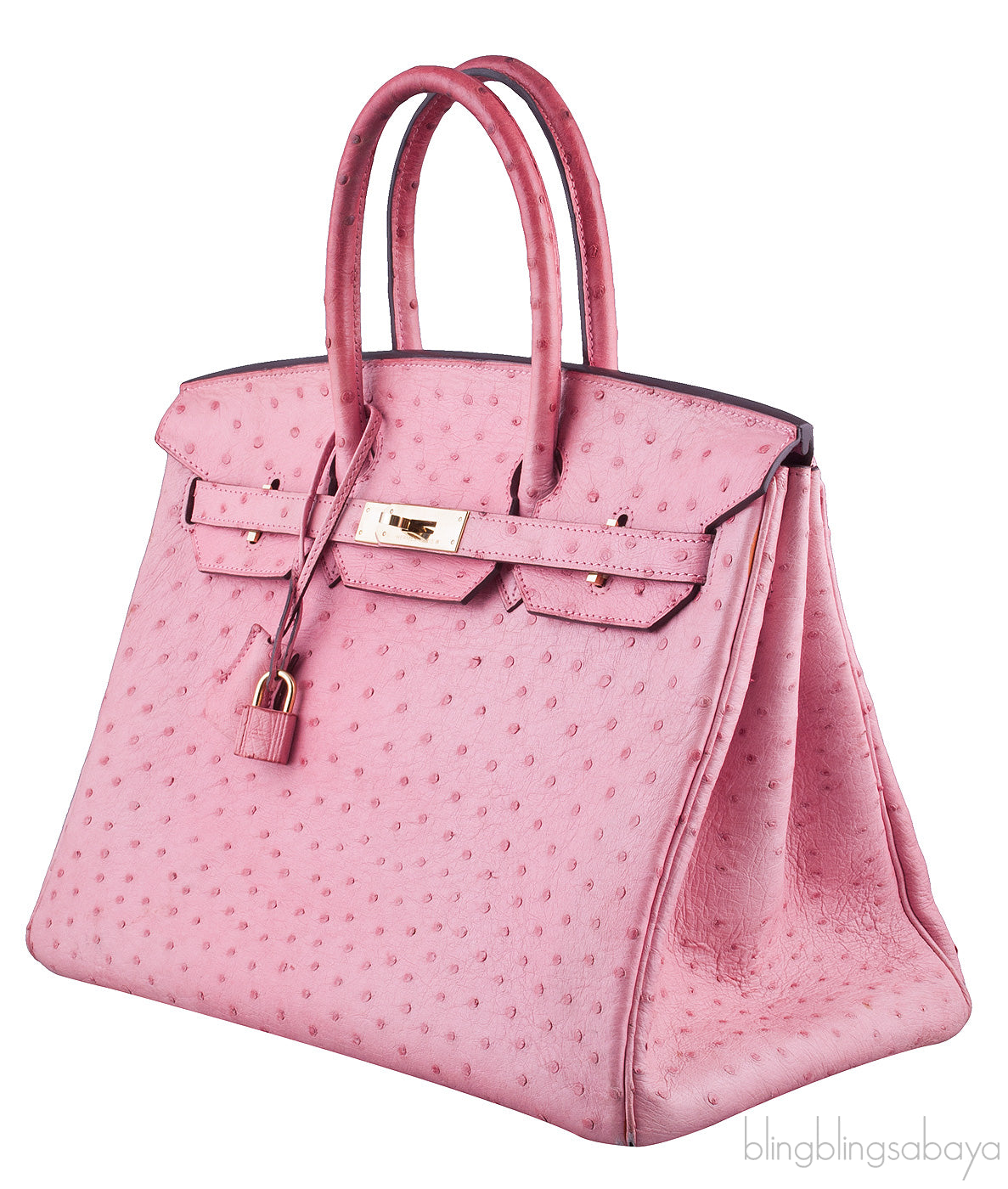 Birkin 35 Light Pink Ostrich GHW