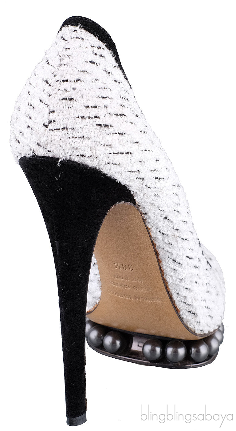 Tweed Pearl Platform Pump