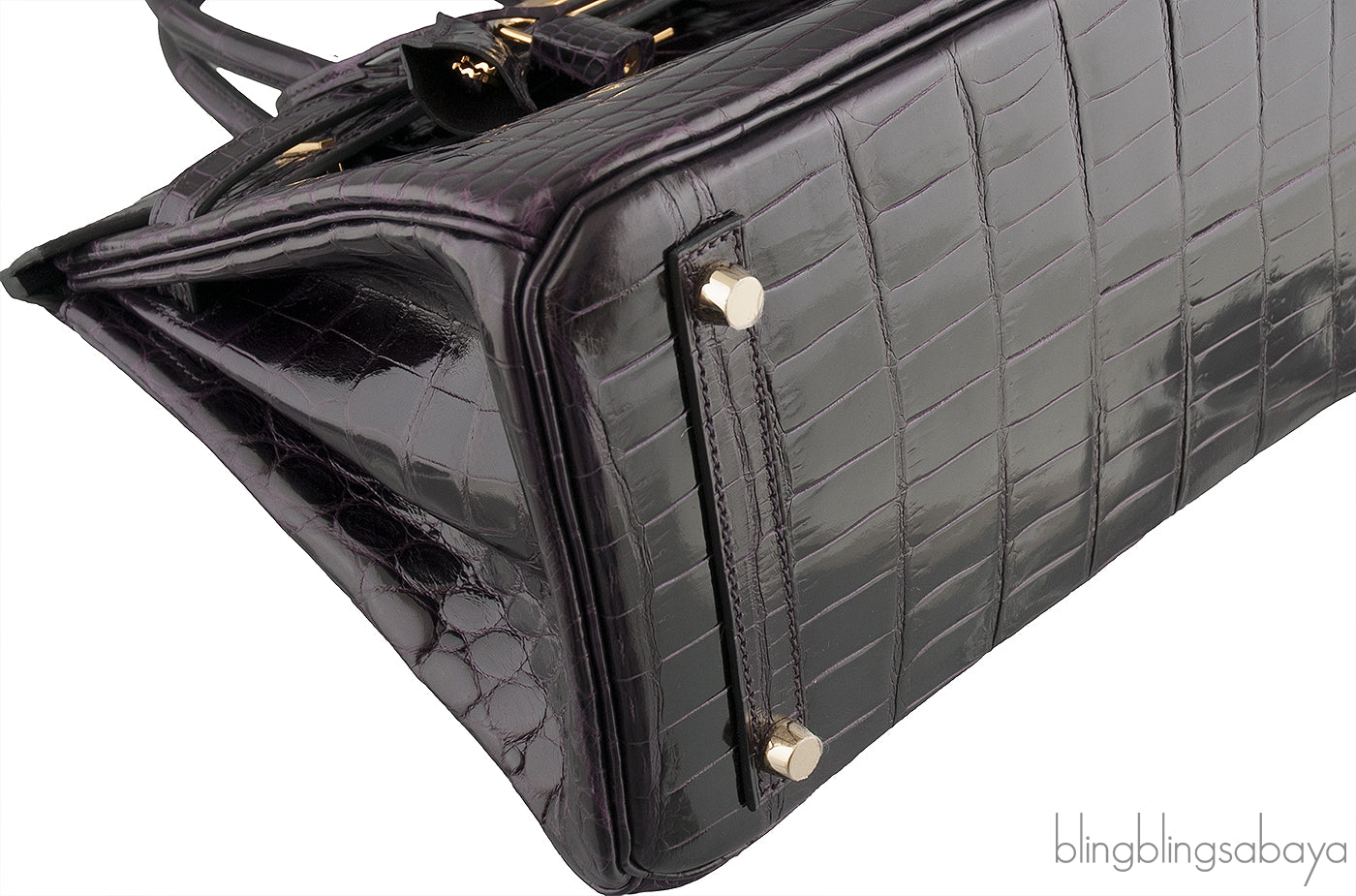 Birkin 30 Prunoir Crocodile Lisse GHW
