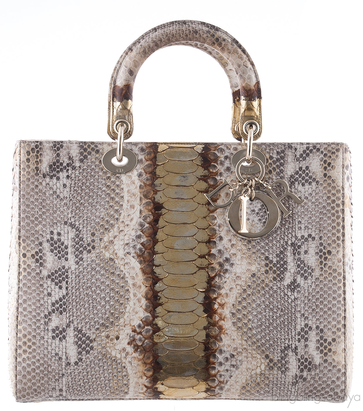 Lady Dior Natural & Gold Python*