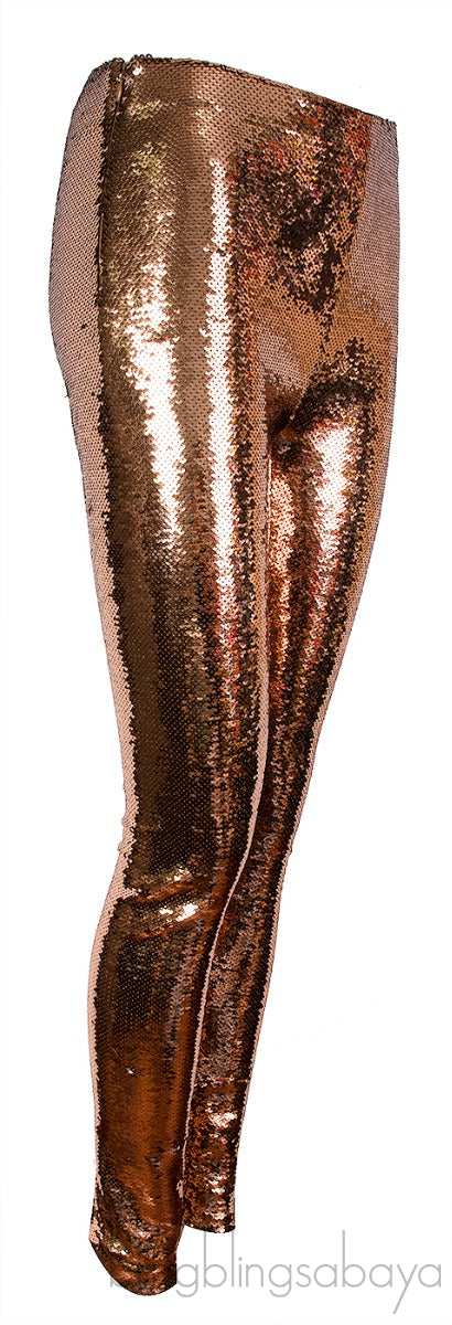 Gold Sequins Full Length Trouser