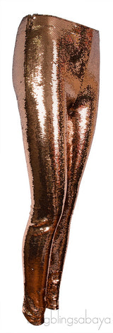 Gold Sequins Full Length Trouser