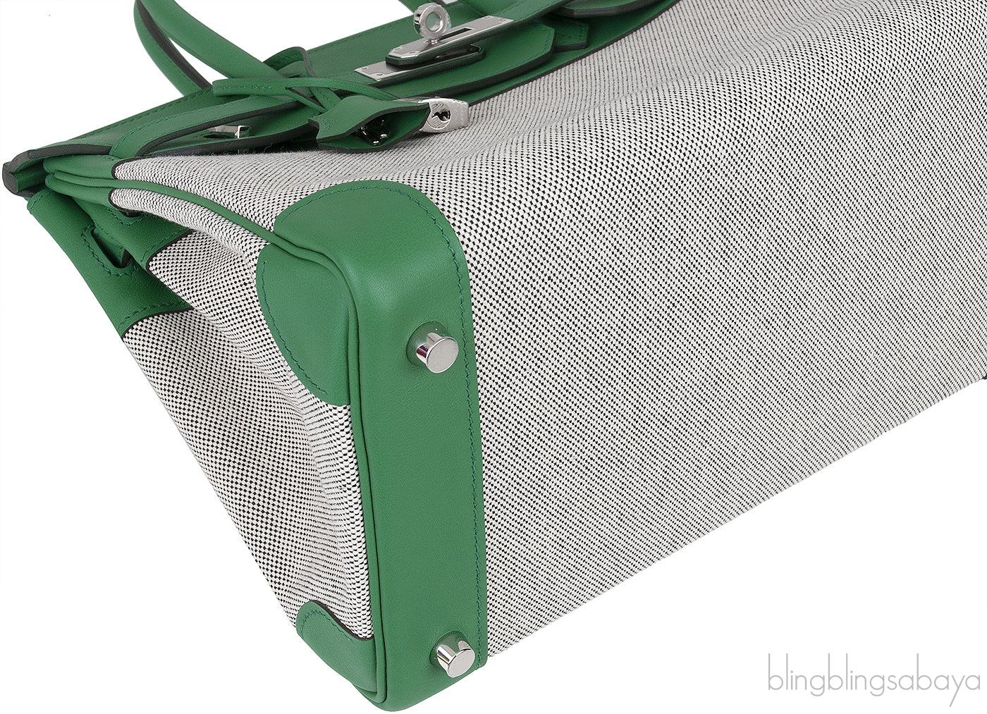 Birkin 30 Toile H Swift Vert Vertigo Ecru Noir PHW