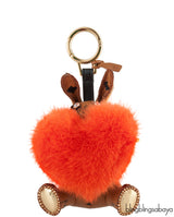 MCM Rabbit Heart Fur Charm