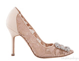Floral Lace Beige Hangisi Pump