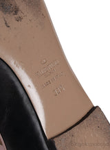 Black Matte Rockstud Flat Ballerina