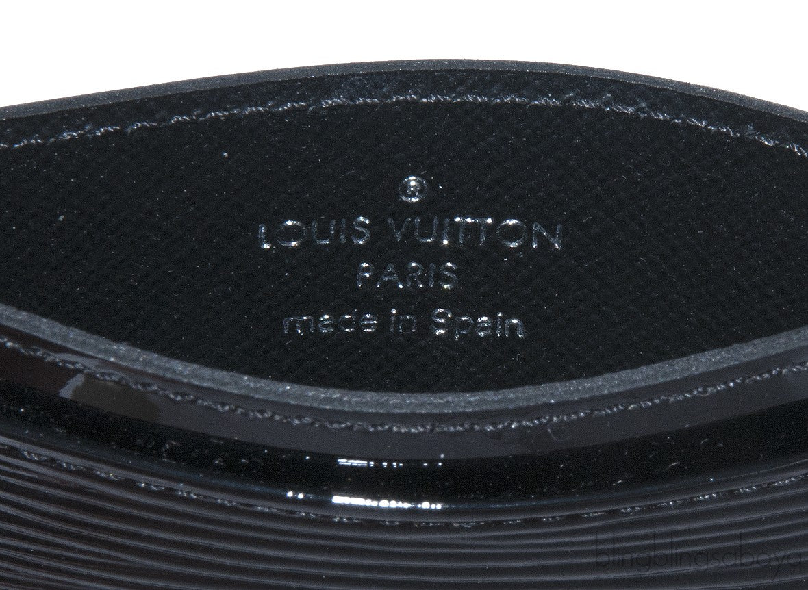Black Epi Card Holder