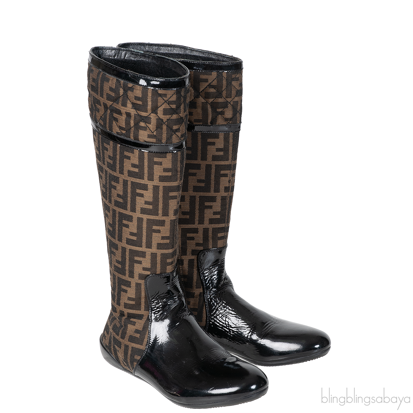 Fendi FF Brown Monogram Boots