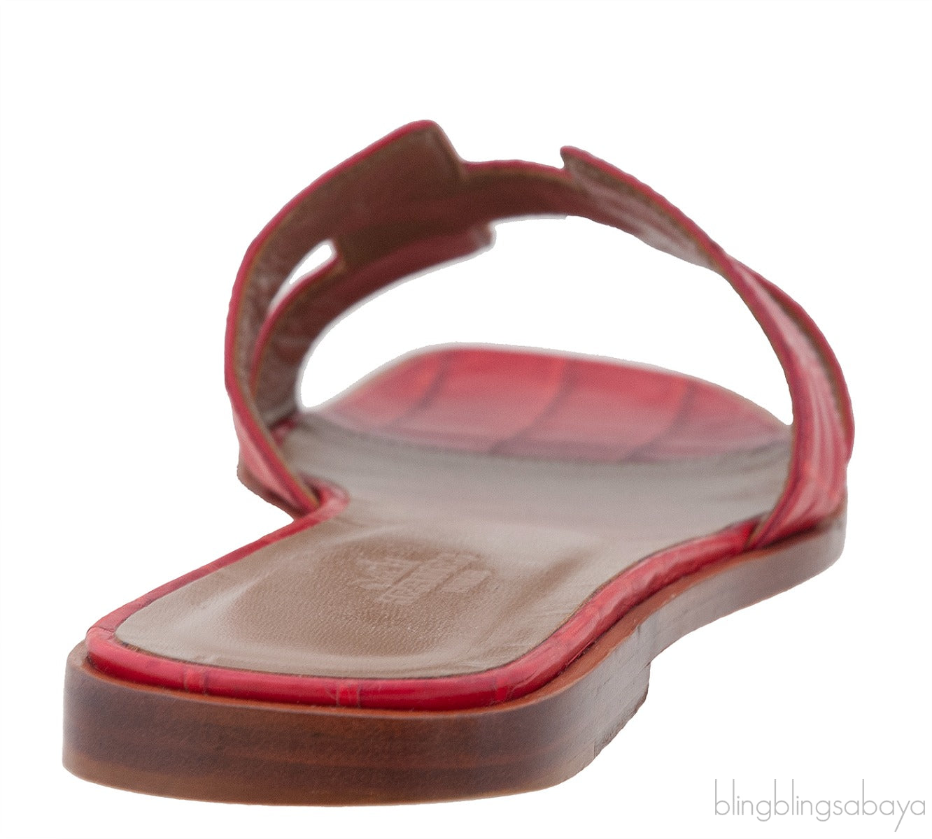 Oran Sandals Red Crocodile