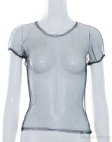 Black Mesh Shirt