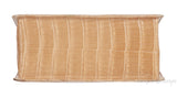 Beige Cornelia Lunch Box Crocodile Bag