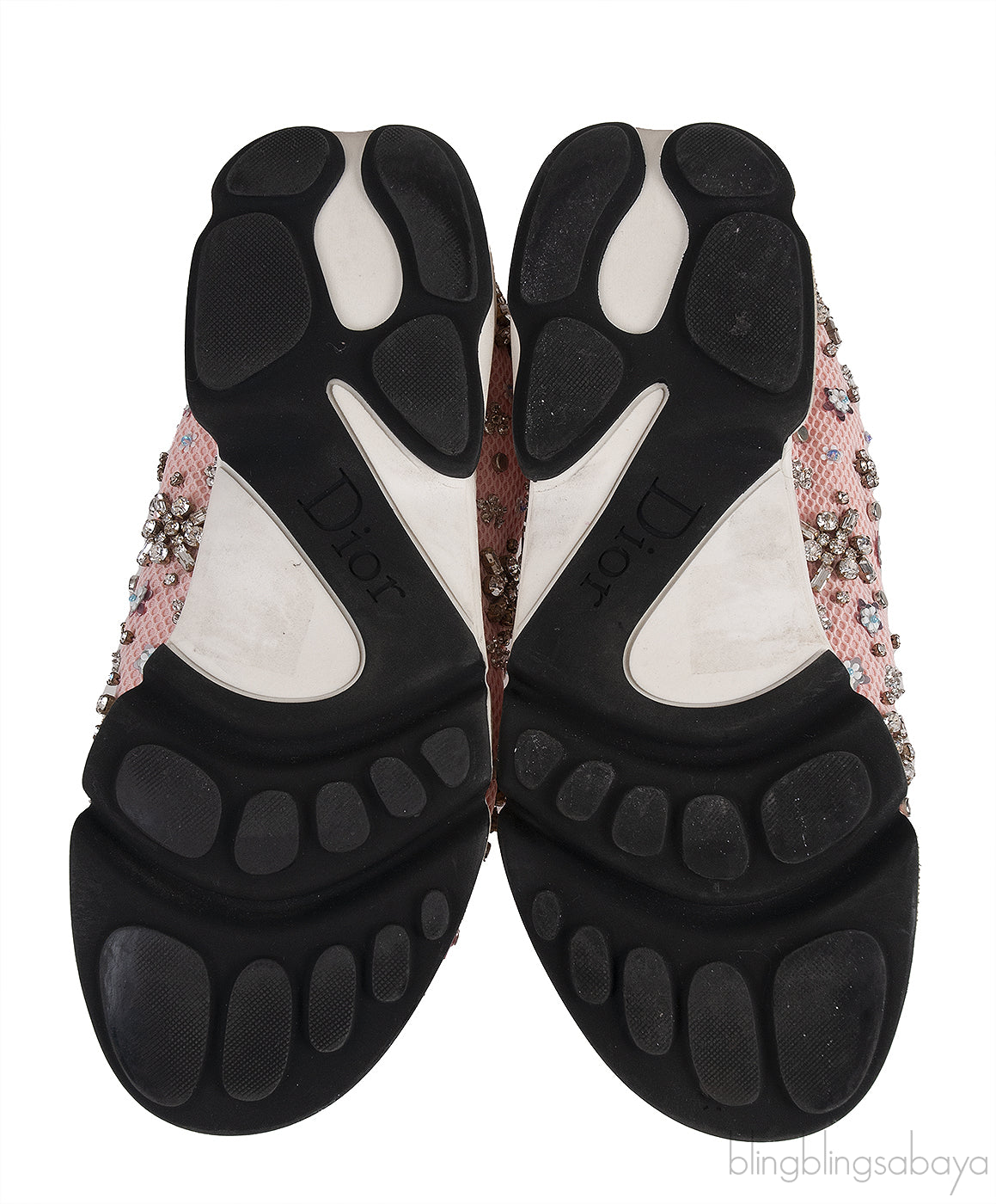 Pink Embellished Fusion Sneakers