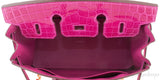 Birkin 25 Rose Sheherazade Crocodile