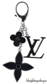 Louis Vuitton Black Fleur D'Epi Bag Charm
