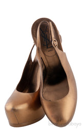 Tribtoo Gold Slingback Pump